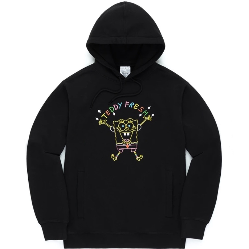 Teddy Fresh x Spongebob black hoodie - size SMALL
